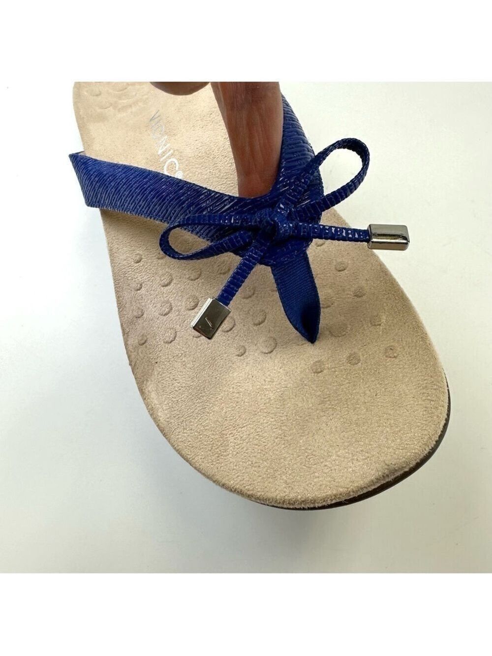 Vionic blue slip on sandal Womens Size 12 Royal Bella II comfort thong Orthotic - Picture 6 of 10